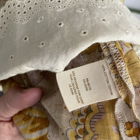 Free People Vintage y2k dress Empire waist eyelet hem raw edges - Picture 9 of 10